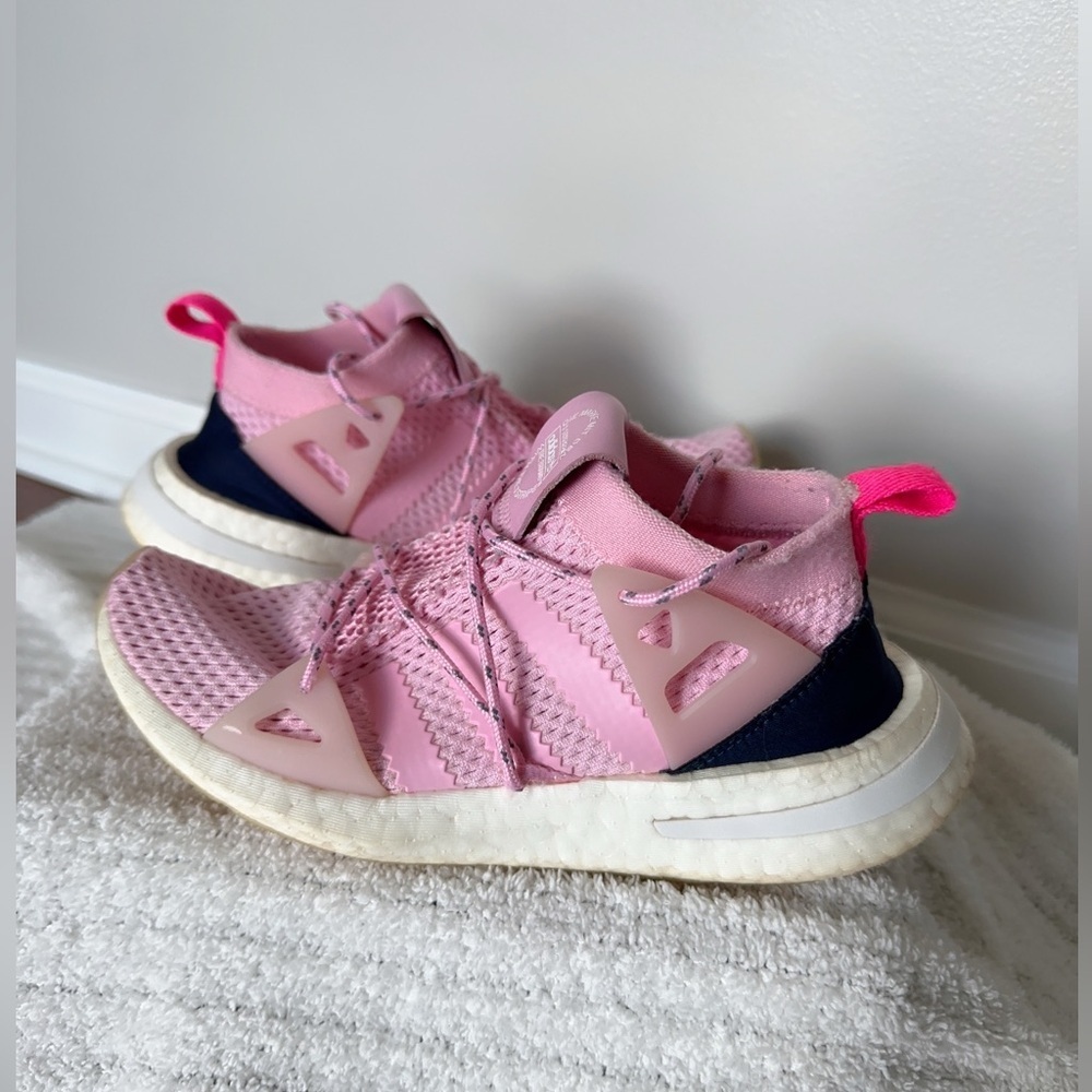 adidas Pink and Navy Women's Sneakers - Picture 13 of 15
